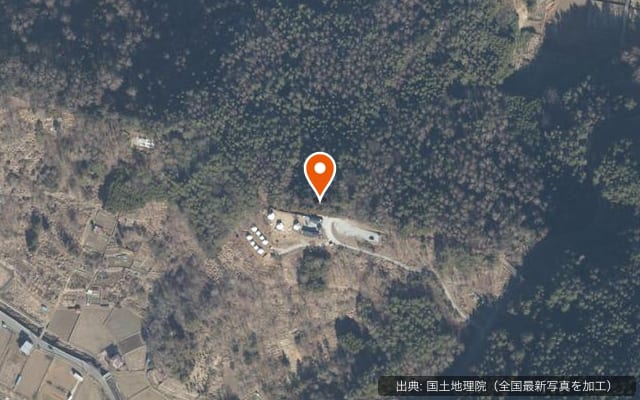 杓子山ゲートウェイキャンプの空中写真