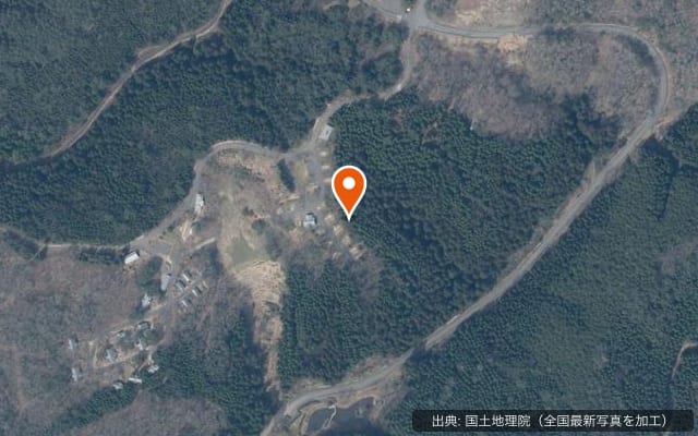 石川県健康の森オートキャンプ場の空中写真