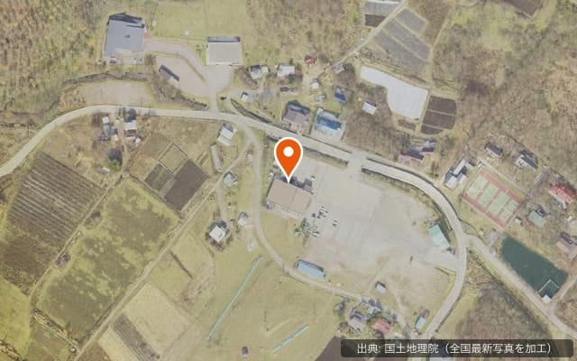 ブランシュたかやまスキー　キャンピングカーサイトの空中写真