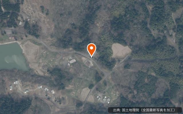 石川県森林公園三国山キャンプ場の空中写真